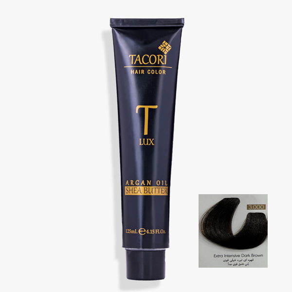 رنگ مو شماره 3.000 قهوه ای تیره خیلی قوی 125 میلی لیتر تاکوری