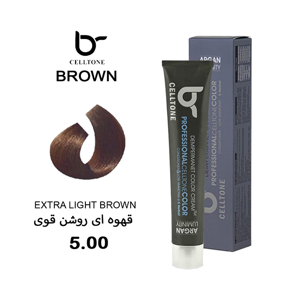 رنگ مو شماره 5.00 قهوه ای روشن قوی 120 میلی لیتر سلتون